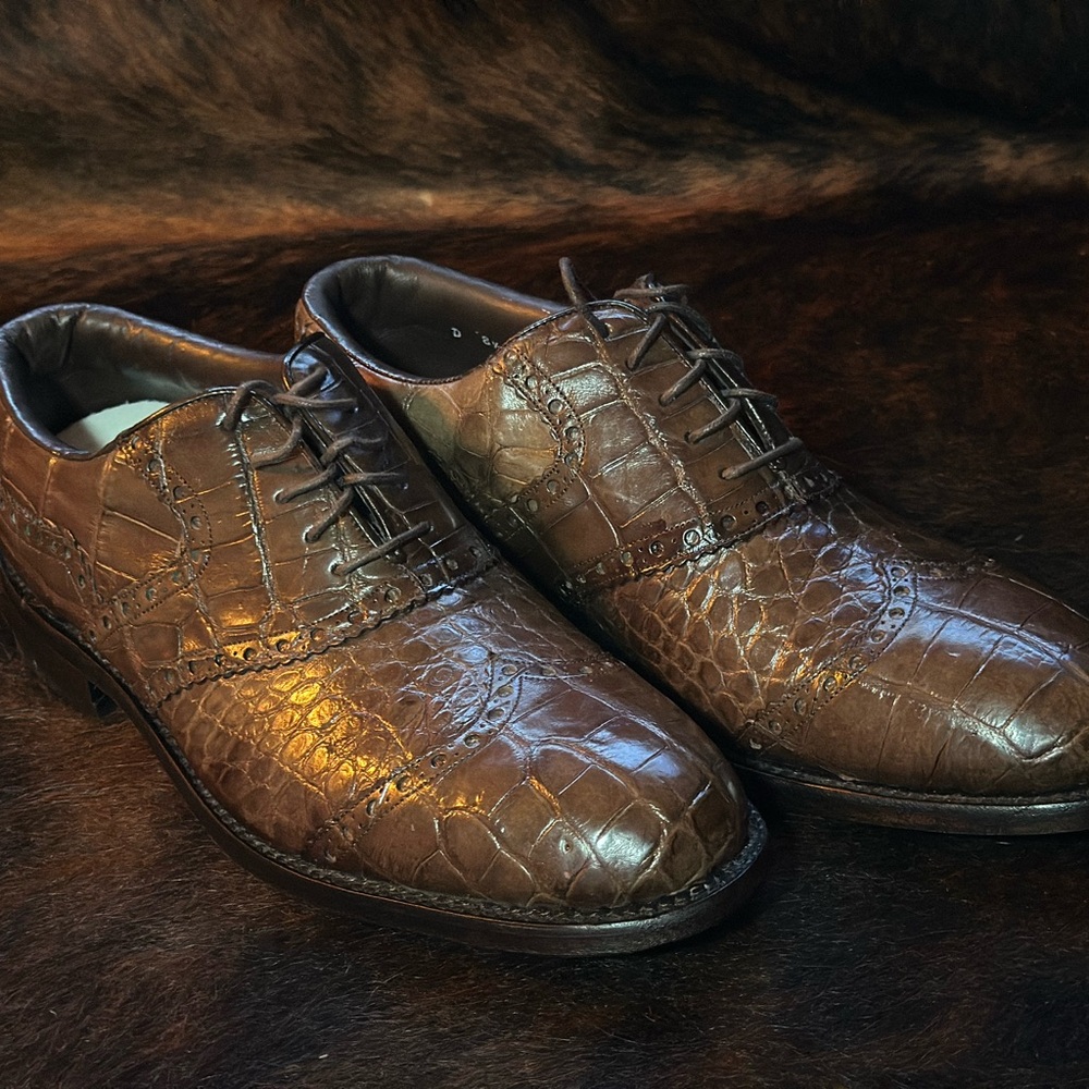 New Cacaterra Exotic Skin Men's Dress Shoes Sz 8.5D New!